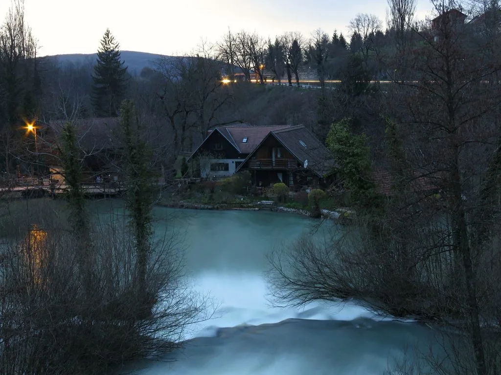 Rastoke village with famous waterfalls and mills near Slunj, Croatia.