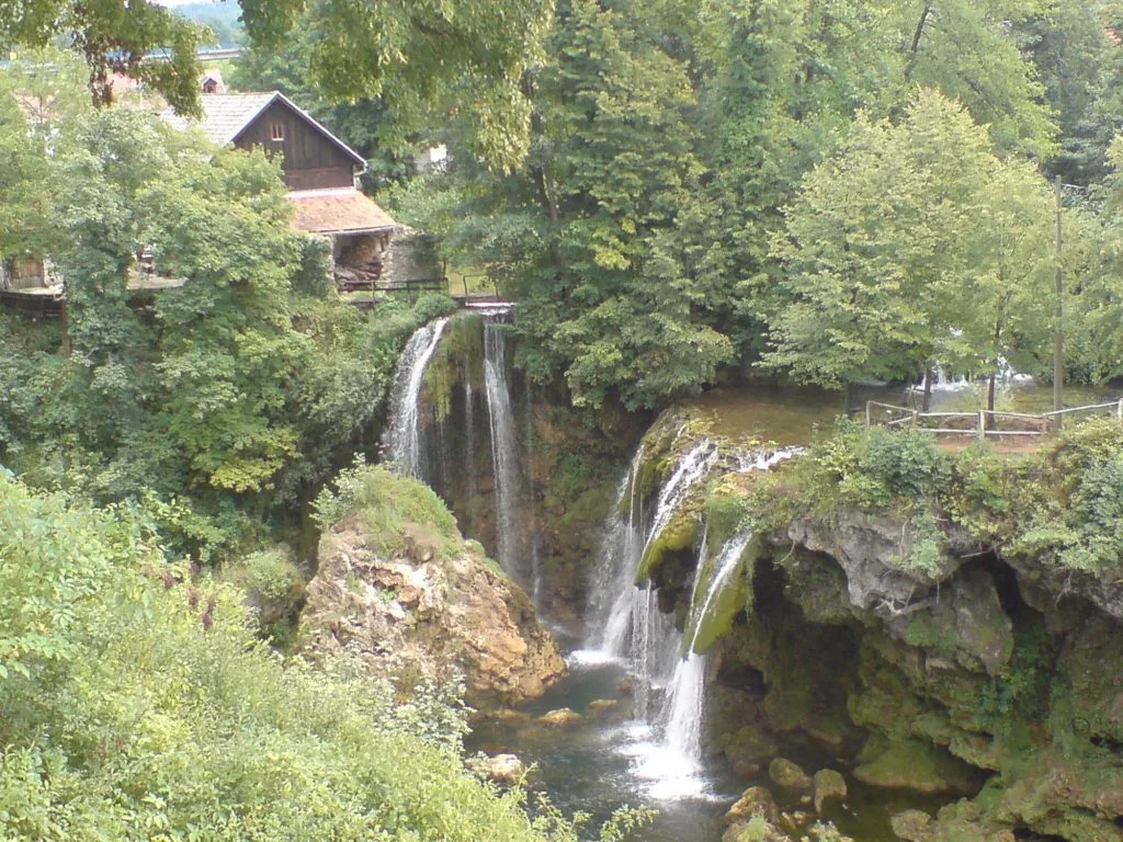 Rastoke village with famous waterfalls and mills near Slunj, Croatia.
